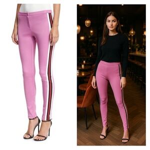 GUCCI stirrup pants trousers XS mauve pink knit tuxedo stripe Y2K 90s retro NWT